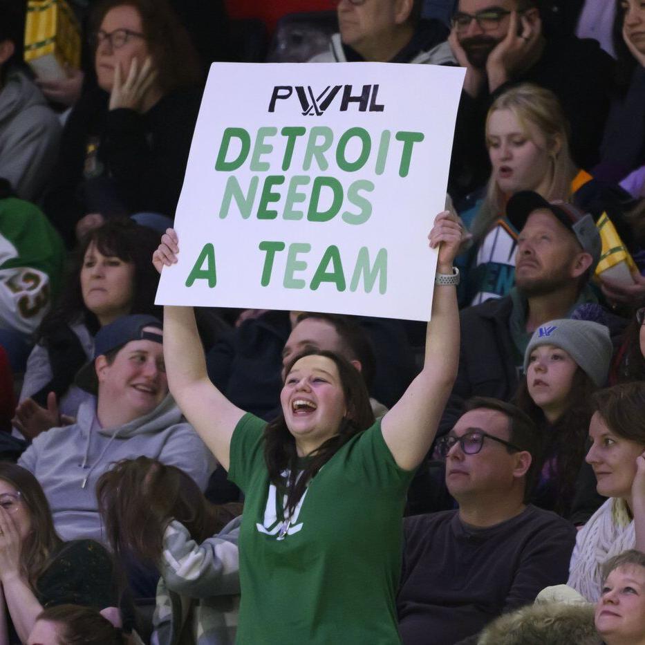 Detroit shoots to boost its bid for PWHL expansion team, drawing record crowd for pro women's hockey